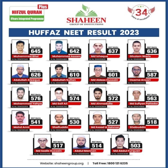 HUFFAZ NEET RESULT 2023